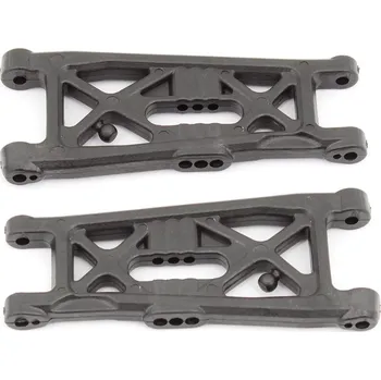 RC náhradní díl Associated B6.3 FT přední ramena, flat, uhlíková verze, 2 ks.