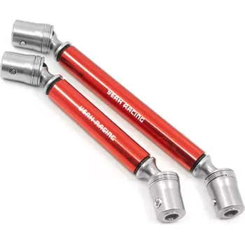 RC náhradní díl Yeah Racing Nerezová přední a zadní centrální hřídel kardanu pro TRX-4, červená