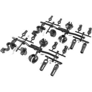 RC náhradní díl SWORKz plastové díly tlumiče a držák karoserie, 2 sady