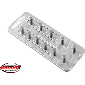 RC náhradní díl Team Corally Hliníkový držák pastorků 32DP/5,0mm hřídel (pro jedenáct pastorků)