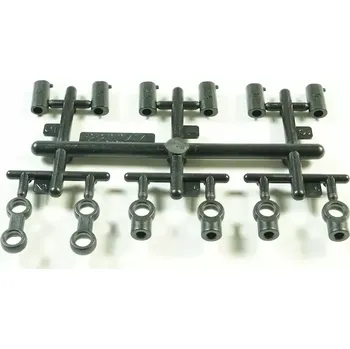 RC náhradní díl SWORKz plastové vložky C-Hub přední & kloubky stabilizátoru, 1 sada