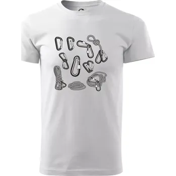 Horolezecké karabiny - Triko extra velké (5-8XL) - 6XL ( Bílá )