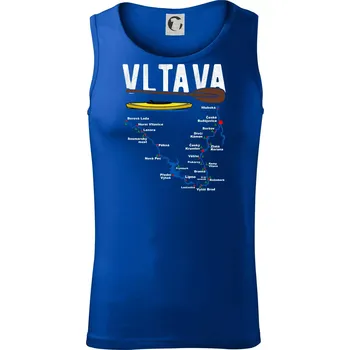 Mapa řeky Vltavy - Tílko pánské Core - M ( Královská modrá )