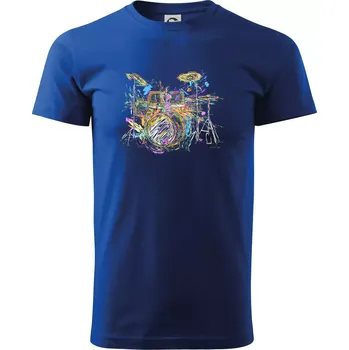 Pánské tričko Bicí barevné splash - Triko extra velké (5-8XL) - 6XL ( Královská modrá )