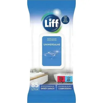 Utěrka Vlhčené ubrousky Liff z netkané textilie v balení ks 85 kusech, bílé