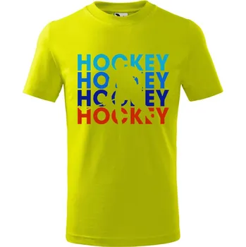 Chlapecké tričko DOBRÝ TRIKO Dětské tričko Hockey retro Velikost: 158/12 let, Barva: Limetková