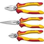 Wiha Sada kleští pro elektrikáře (38637) 3dílná. I Univerzální kombinované kleště 180 mm + ploché kulaté kleště 200 mm + boční štípací kleště 160 mm I sada kleští Elektro VDE (Wiha Sada kleští pro elektrikáře (38637) 3dílná. I Univerzální kombinované kleš