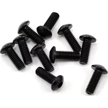 RC náhradní díl SWORKz ocelový Inbusový šroub s čočkovitou hlavou, M3x8mm, 10 ks.