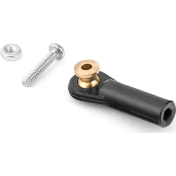 RC náhradní díl MPJet 2403 Kulový čep V1, pr.4mm, M2/1,6 krátký, Černý 6ks