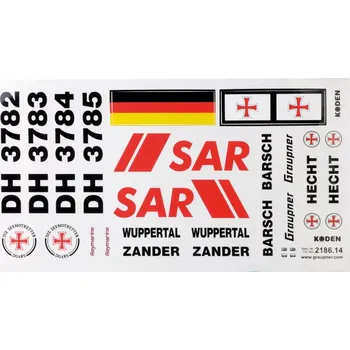 RC náhradní díl Graupner - Nálepky Hecht