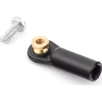 RC náhradní díl MPJet 2411 Kulový čep V1, pr.3mm, M2/M1,6 krátký Černý 6ks