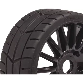 HOBBYTECH Challenge RALLY (silniční profil) nalepené gumy, černé disky, 2ks.