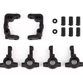 RC model Associated RC10B6.4 -1mm plastové náboje kol a přední držáky nábojů řízení