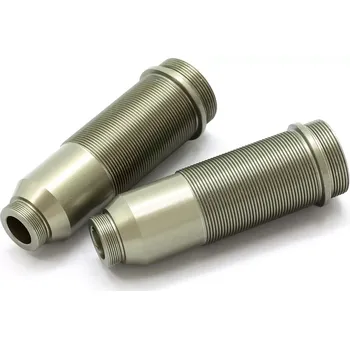 RC náhradní díl SWORKz zadní hliníkové tělo olejového tlumiče, krátké, 2 ks.