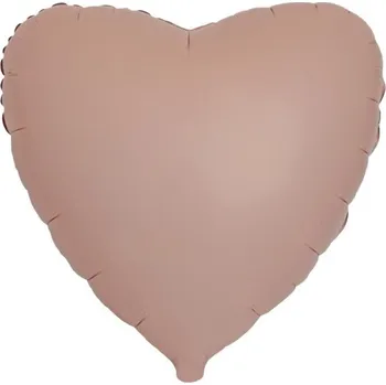 Balónek Fóliový balónek Srdce Matné Růžové Vintage 45 cm (18") - Flexmetal /BALENÍ