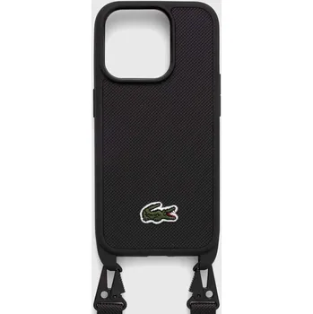Pouzdro na mobilní telefon Obal na telefon Lacoste iPhone 15 Pro 6.1" černá barva LCHCP15LSPVCK 99X, vel. ONE SIZE