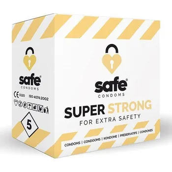 Kondom SAFE - Kondomy Super Strong for Extra Safety 5 ks
