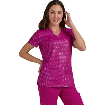 Zdravotnický oděv Zdravotnická halena koi Velora - Iridescent Azalea Pink Velikost: L