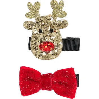 Souza! - Sponky do vlasů se sobem a mašlí – 2 ks