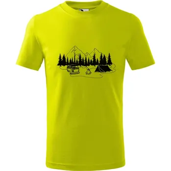 DOBRÝ TRIKO Dětské tričko Pod horami Velikost: 110 /4 roky, Barva: Limetková