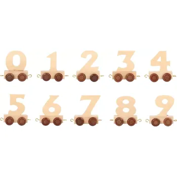 Vláček a vláčkodráha Small foot by Legler Vláčkodráha - vláček přírodní číslice - 1 ks číslice