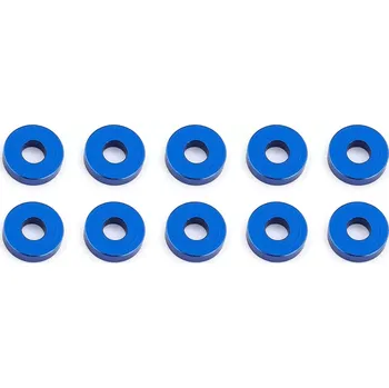 RC náhradní díl Associated Bulkhead podložky, 7.8x2.0mm, modré alu, 10 ks.