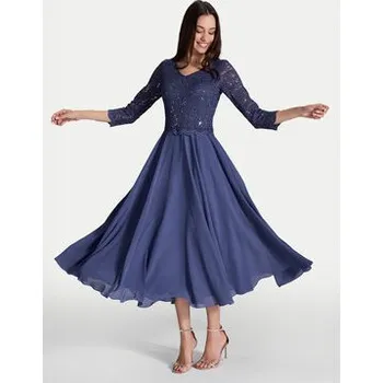 Dámské šaty Swing Koktejlové šaty 5AI08900 Modrá Regular Fit 40