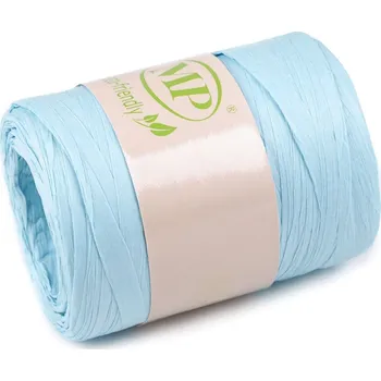 Lýko rafie přírodní, k pletení tašek, šíře 5-8 mm, barva 19 (16) modrá nebeská