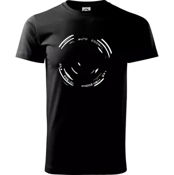 Pánské tričko Foto objektiv obtisk - Triko extra velké (5-8XL) - 6XL ( Černá )