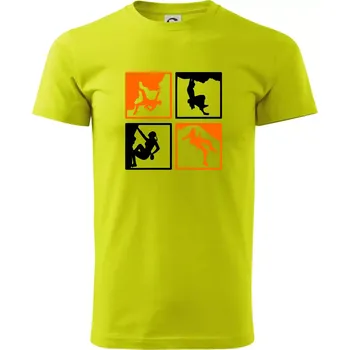 Pánské tričko Quatro climb - Klasické pánské triko vyšší gramáže - XS ( Limetková )