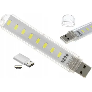 Lampička USB lampička ACS 5V USB 8LED ciepłe