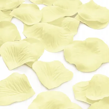 umělá květina UMĚLÉ OKVĚTNÍ LÍSTKY RŮŽE KRÉMOVÉ ECRU SVATBA x500