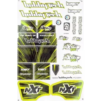 RC náhradní díl HOBBYTECH Arch samolepek SPIRIT NXT EVO RR, žlutá