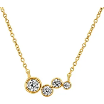 Náhrdelník Moderní zlatý náhrdelník s diamanty Viola