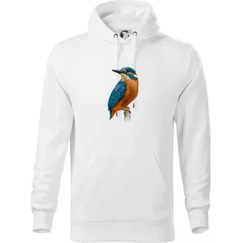 Pánská mikina Lednáček kreslený - Mikina pánská Cape s kapucí - L ( Bílá )