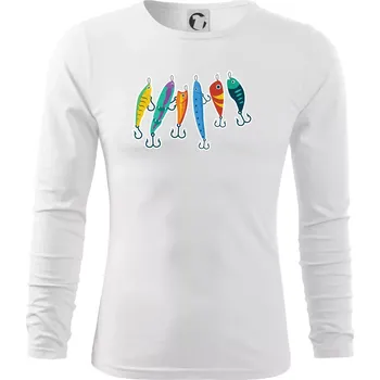 Pánské oblečení Rybářské návnady - Triko s dlouhým rukávem FIT-T long sleeve - S ( Bílá )