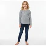 DÍVČÍ TRIČKO S DLOUHÝM RUKÁVEM ZIMA26 Barva: Šedá, Velikost: 128