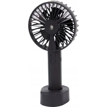 Domácí ventilátor Mini ventilátor s rozprašovačem Mist Spray Fan, ruční, černý