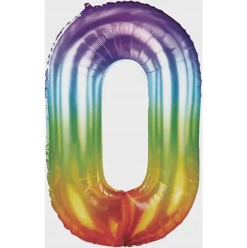 Balónek BALÓNEK ČÍSLICE 0 ČÍSLICE BAREVNÝ TEČKOVÝ VELKÉ NAROZENINY