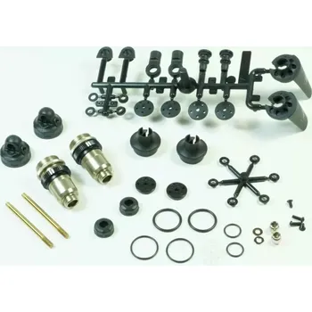 RC náhradní díl SWORKz 1/10 PRO přední hliníkové olejové tlumiče, krátké, 2 ks.