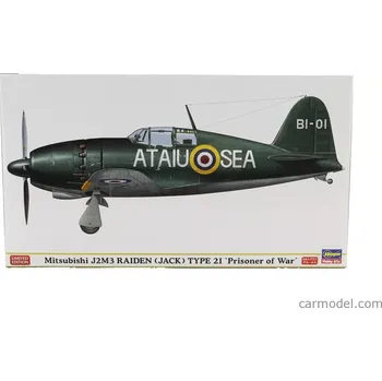 Plastikový model Hasegawa Mitsubishi J2m3 Raiden Type 21 Prisoner Of War Military Airplane 1942 1:48 /