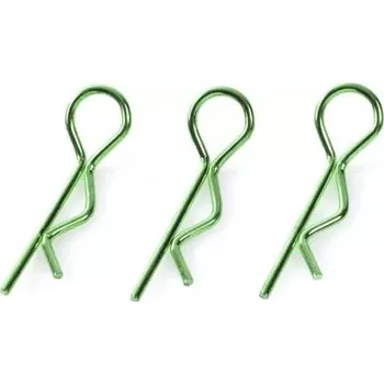 RC náhradní díl Revtec Sponka karosérie 1:8 velká zahnutá zelená (10) - expresní doprava