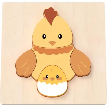 BABU - Ručně vyráběné puzzle - Slepička a Kuřátko