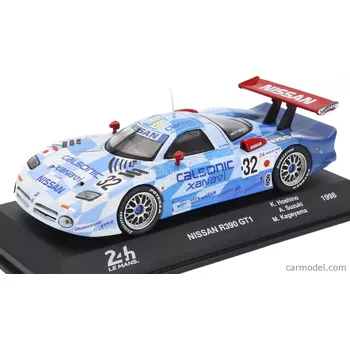 autíčko Edicola Nissan R390 Gt1 3.5l Turbo Team Nissan Motorsport N 32 3rd 24h Le Mans 1998 Kazuyoshi Hoshino - Aguri Suzuki - Masahyko Kageyama 1:43 Bílá Světle Modrá