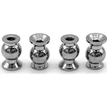 RC náhradní díl SWORKz Závitová kulička ocel pro řízení se závitem 7 mm, typ závitu L6, 4 kusy