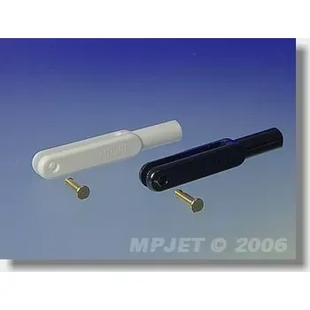 RC náhradní díl MPJet Vidlička plast, délka 44 mm, šířka drážky 3, čep pr. 2,5, M3, bílá, balení 10 ks