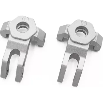 RC náhradní díl HOBBYTECH CRX přední hliníkové páky řízení, stříbrné, 1 pár