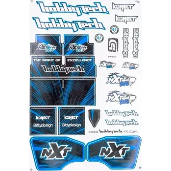 RC náhradní díl HOBBYTECH Arch samolepek SPIRIT NXT EVO RR, modrá