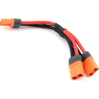 RC náhradní díl Spektrum paralelní Y-kabel IC5 baterie / 2x IC5 přístroj 15cm 10AWG