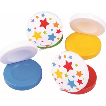 Hudební nástroj pro děti Bigjigs Toys Kastaněty hvězdičky 1 pár